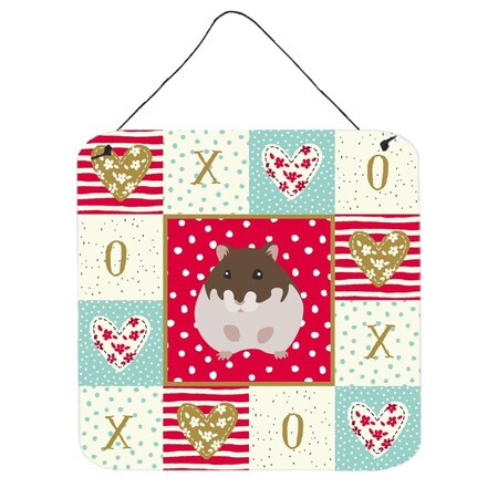 Carolines Treasures 6 x 6 in. Dzungarian Hamster Love Wall or Door Hanging Prints CK5440DS66